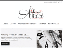 Tablet Screenshot of amareweddingsandevents.com